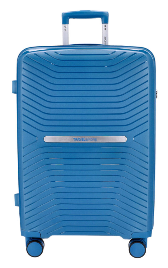 Kovček TRAVEL AND MORE Unbreakable - srednji, royal moder, trdi, 65 l