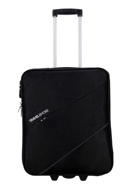 Kabinski kovček TRAVEL AND MORE - črn, mehak, 30 l