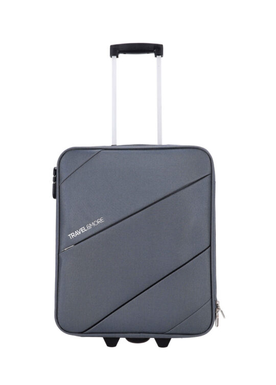 Kabinski kovček TRAVEL AND MORE - siv, mehak, 30 l