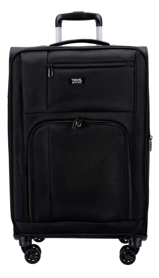 Kovček TRAVEL AND MORE Rio de Janeiro - črn, srednji, trdi, 55 l