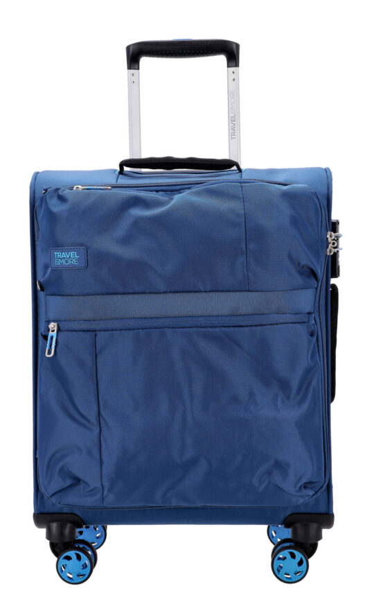 Kabinski kovček TRAVEL AND MORE - temno moder, mehak, 36 l