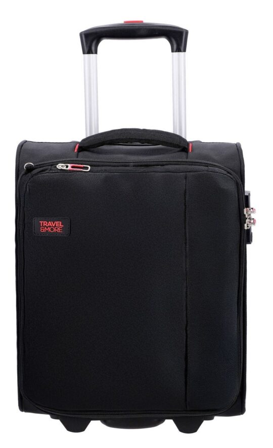 Kabinski kovček TRAVEL AND MORE - črn, mehak, 22 l, za EasyJet