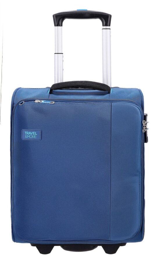 Kabinski kovček TRAVEL AND MORE - temno moder, mehak, 22 l, za EasyJet