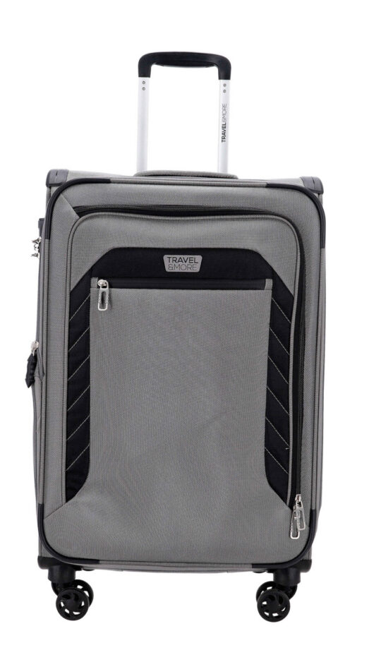 Kovček TRAVEL AND MORE - siv, srednji, 70 l