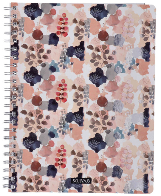 Špiralni blok SKULVAJB - A4, črtni, 120 listov, Autumn