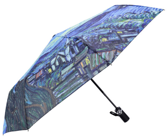 Dežnik UMBRELLA AND MORE Van Gogh Zvezdna noč - odpri/zapri sistem, 96 cm