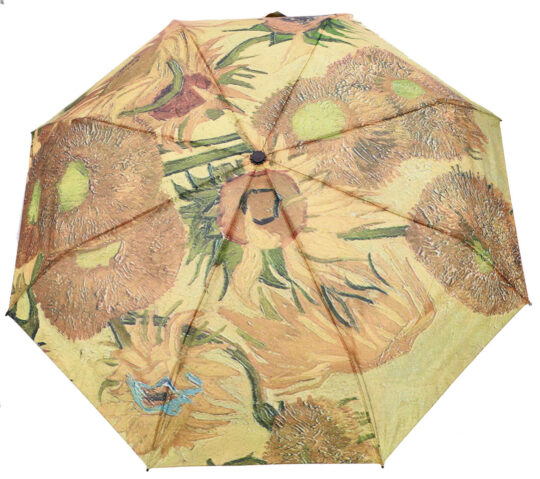 Dežnik UMBRELLA AND MORE Van Gogh Sončnice - odpri/zapri sistem, 96 cm