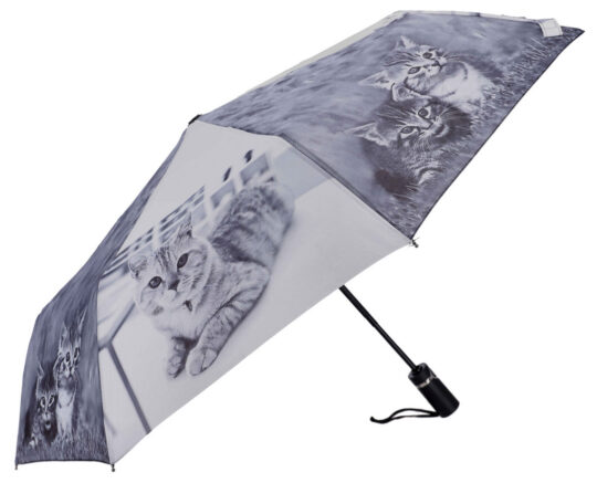 Dežnik UMBRELLA AND MORE Psi in mačke 4 - odpri/zapri sistem, 96 cm