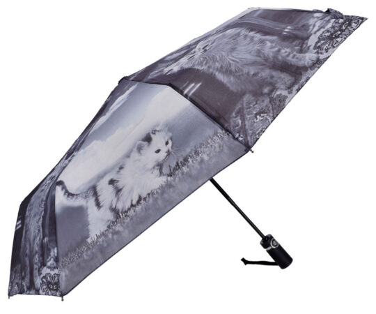 Dežnik UMBRELLA AND MORE Psi in mačke 5 - odpri/zapri sistem, 96 cm