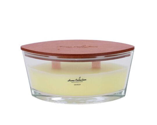 Svečnik HOME COLLECTION Vanilla Home Collection - ovalna, 365g