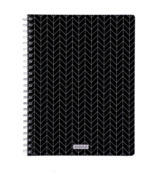 Špiralni blok SKULVAJB - A4, črtni, 120 listov, vzorec