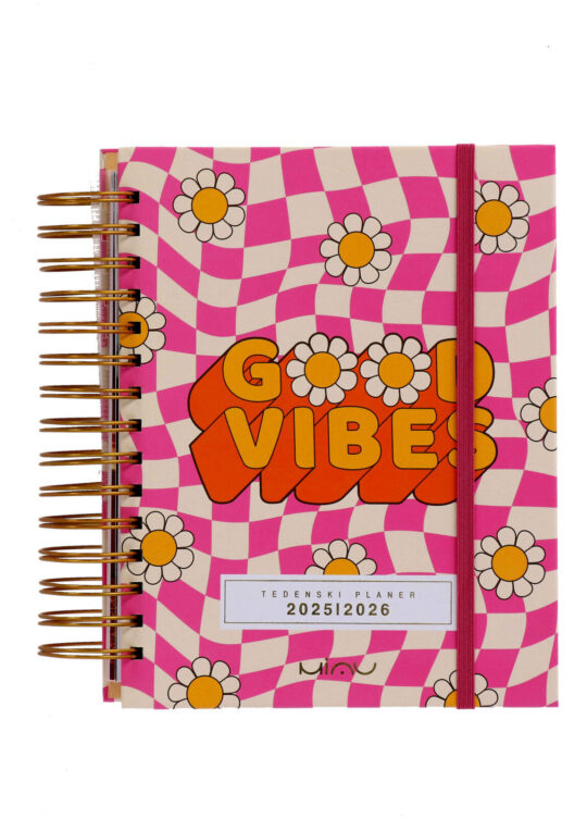 Planer MIAU - mladinski, 16-mesečni, tedenski, 2026, good vibes