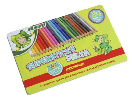 Barvice JOLLY Delta - kovinska škatla, 24 barv