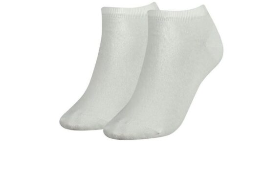 Ženske nogavice TOMMY HILFIGER - kratke, bele, 2 para, 39/42