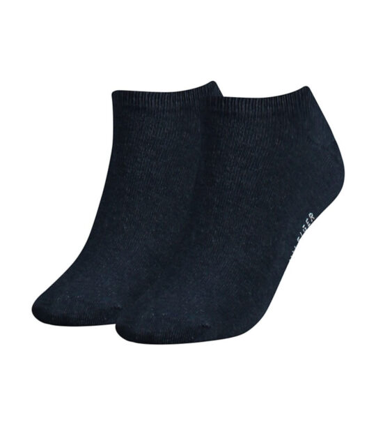 Ženske nogavice TOMMY HILFIGER - kratke, črne, 2 para, 39/42