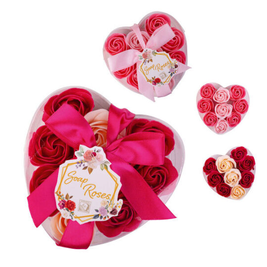 Kopalne bombice ACCENTRA Roses - darilna škatla, 9×3 g