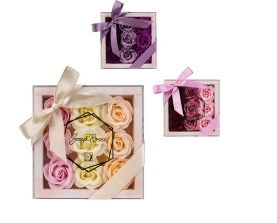 Kopalne bombice ACCENTRA Roses - darilna škatla, 9×4 g