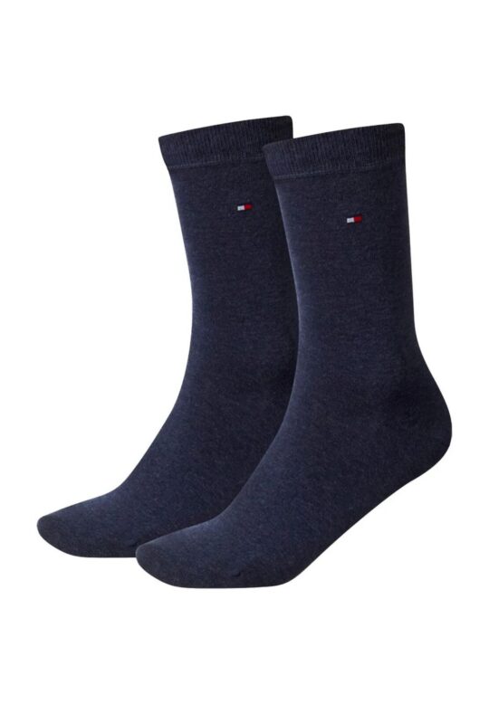 Ženske nogavice TOMMY HILFIGER Casual - dolge, modre, 2 para, 35/38