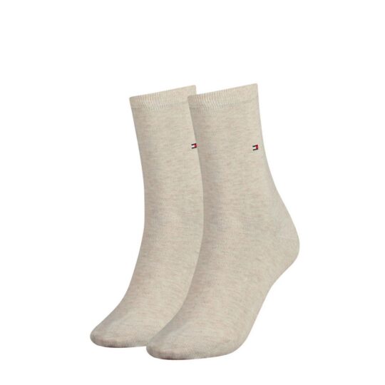 Ženske nogavice TOMMY HILFIGER Casual - dolge, bež, 2 para, 39/42