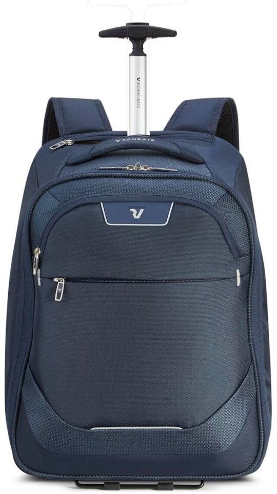 Potovalni nahrbtnik/kabinški kovček RONCATO Joy - moder, 55x40x20 cm, na kolesih, primeren za večino letalskih družb