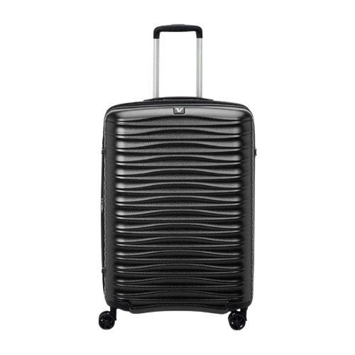 Kovček RONCATO Wave - črn, srednji, trdi, 65 l