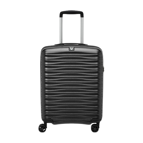 Kabinski kovček RONCATO Wave - črn, razširljiv