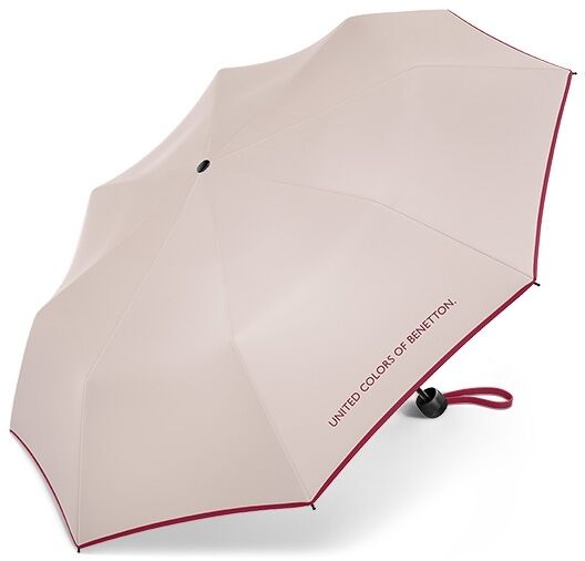 Dežnik BENETTON Super Mini Pink Salt - zložljiv, roza