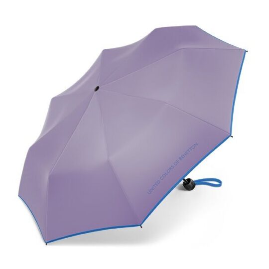 Dežnik BENETTON Super Mini Rhapsody - moder, kompakten