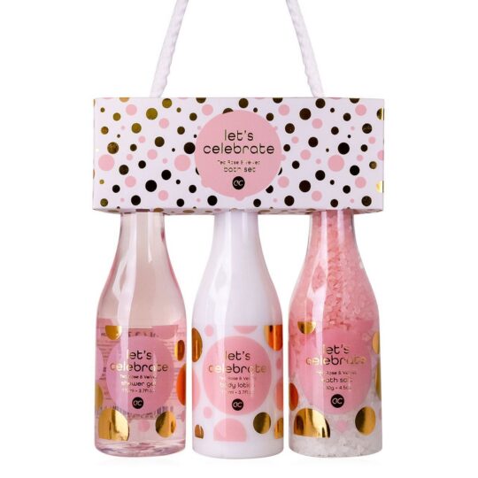 Darilni set ACCENTRA - gel za tuširanje 110ml, losjon 110ml, sol 130g