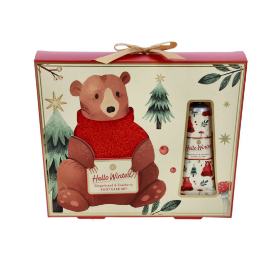 Darilni set ACCENTRA Hello Winter - losjon za noge 30ml, nogavice