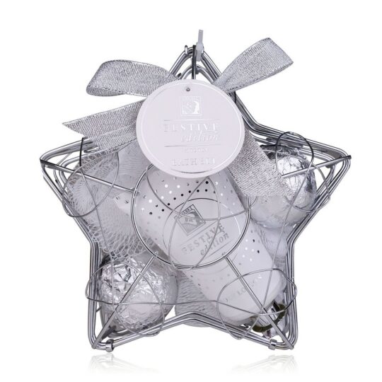 Darilni set ACCENTRA Silver Festive Edition - losjon, bombici, mrežica