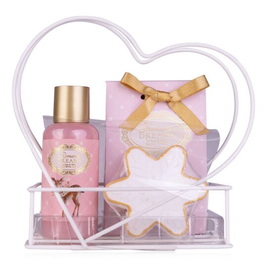 Darilni set ACCENTRA Romantic Dreams - gel za tuširanje, sol, bombica