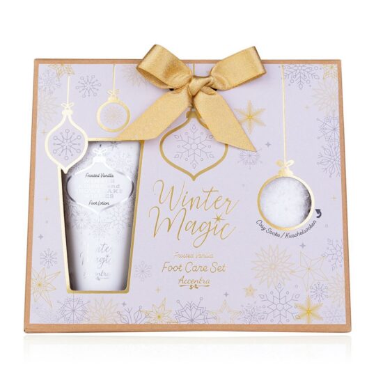 Darilni set ACCENTRA Winter Magic - losjon za noge 60ml, nogavice