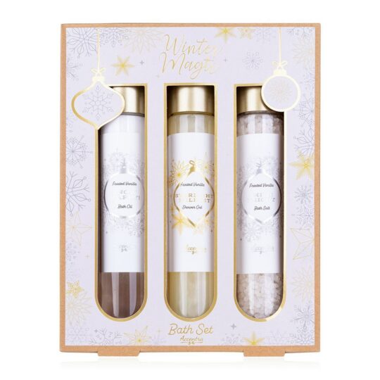Darilni set ACCENTRA Winter Magic - gel, olje, sol