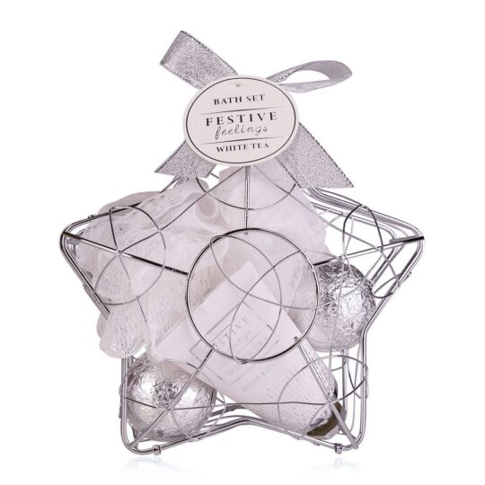 Darilni set ACCENTRA Silver Festive Feeling - losjon 50ml, bombici, mrežica