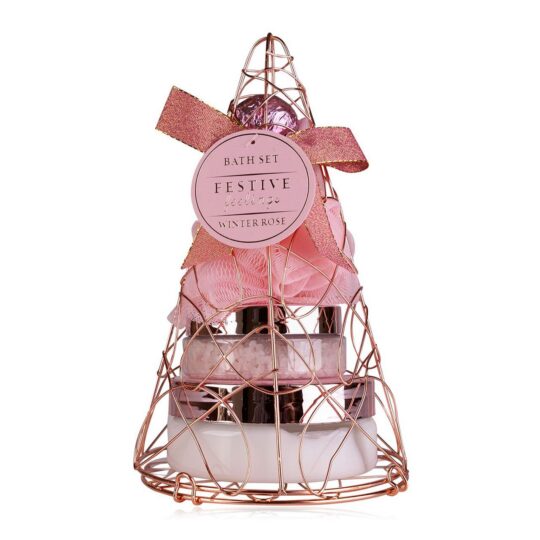 Darilni set ACCENTRA Rose Fest Feelings - losjon, sol, bombica, mrežica