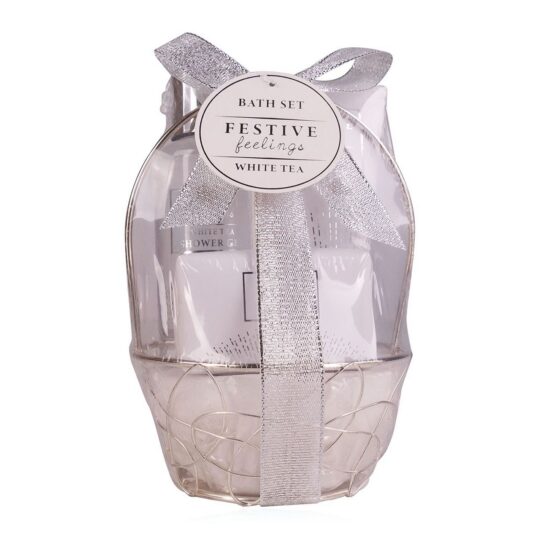 Darilni set ACCENTRA Silver Festive Feelings - peneča kopel, losjon, sol
