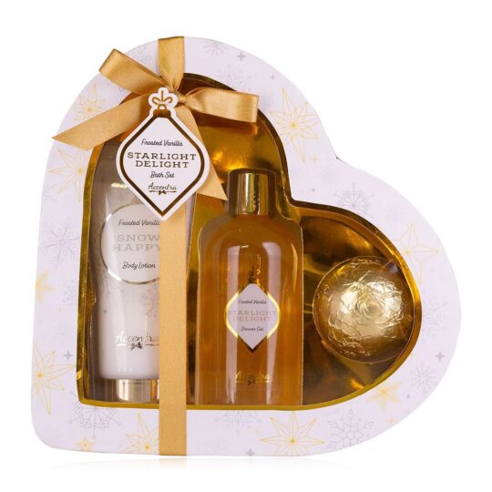 Darilni set ACCENTRA Winter Magic - gel 300ml, losjon 200ml, bombica