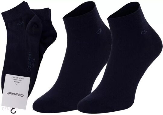 Moške nogavice CALVIN KLEIN - četrtinske, modre, 39/42