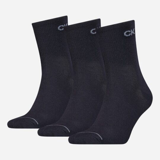 Moške nogavice CALVIN KLEIN - četrtinske, modre, 3 pari, 40/46