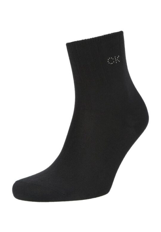 Ženske nogavice CALVIN KLEIN - kratke, črne, 1 par, one size