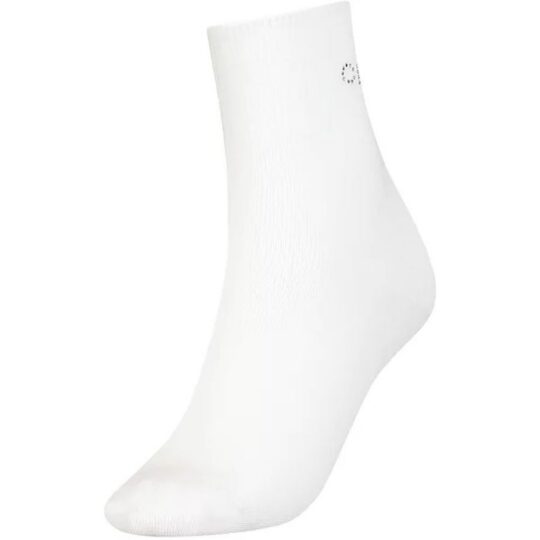 Ženske nogavice CALVIN KLEIN - kratke, bele, 1 par, one size