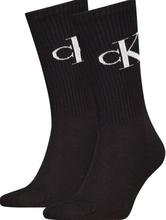 Moške nogavice CALVIN KLEIN - dolge, črne, 2 para, 43/46