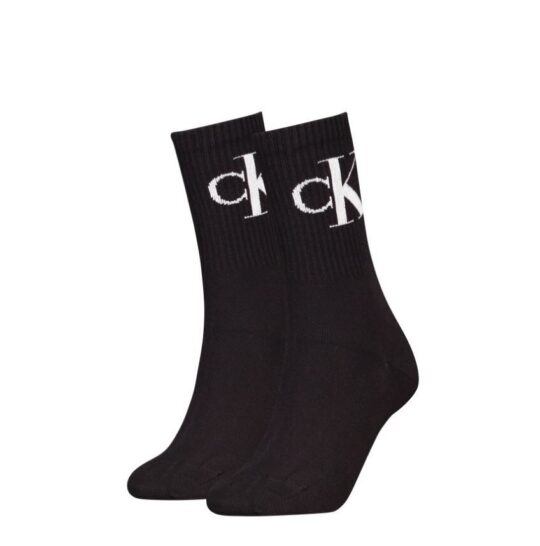 Ženske nogavice CALVIN KLEIN - dolge, črne, 2 para, 39/42