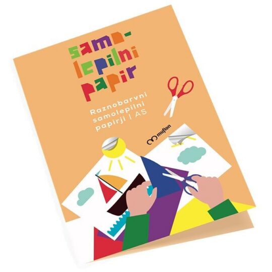 Papir samolepilni - barvni, A5, 13 listov