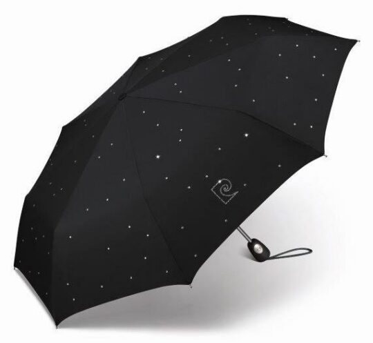 Dežnik PIERRE CARDIN Brillante - črn, zložljiv