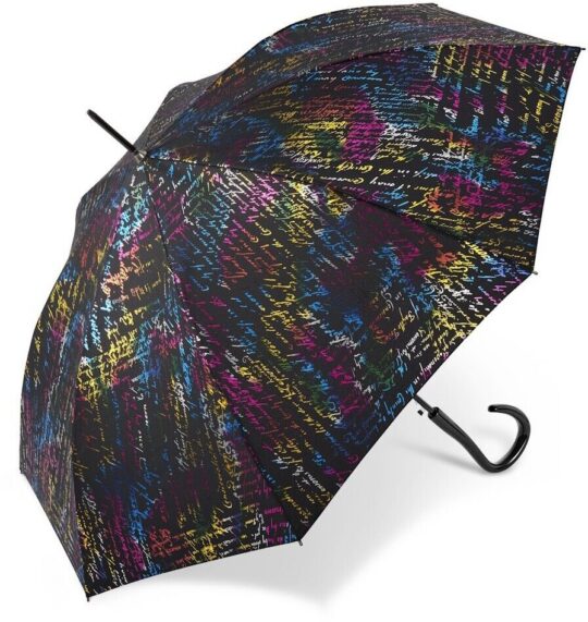 Dežnik PIERRE CARDIN Multi Metallic Black - črn, dolg, kovinski