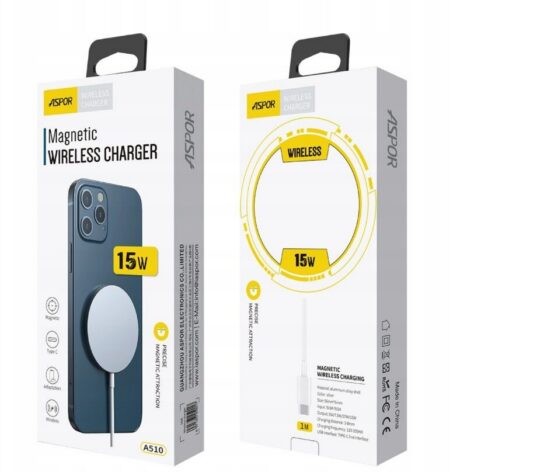 Polnilec brezžični ASPOR - 7.5W/10W/15W