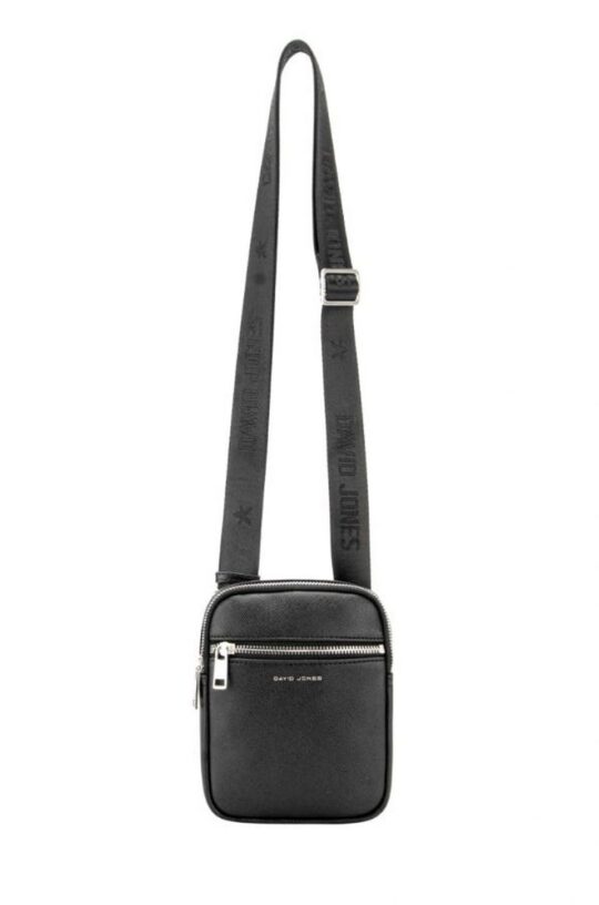 Torbica za čez ramo DAVID JONES - črna, elegantna, trpežna, moška