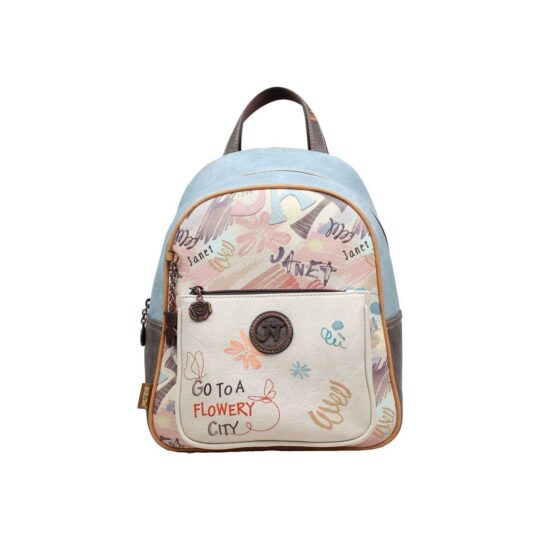 Modni nahrbtnik JANET DENESE Flowery City Mix - vzorčast, prostoren, cvetlični